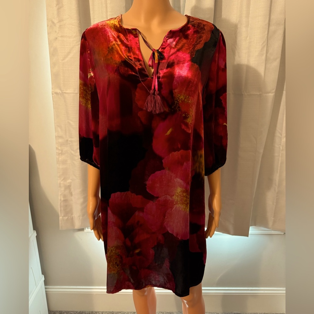 Cool Johnny Was size S Vesna mini dress Ruby Bloom silk blend NWT